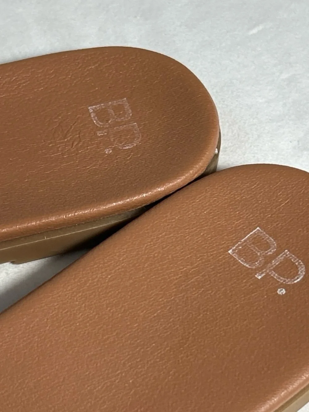 bp Brown Slide Sandals with Sparkling Silver Rhinestone Straps